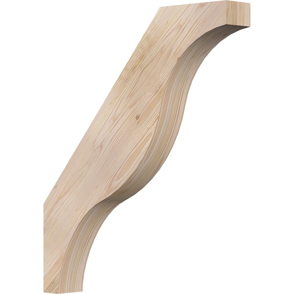 Ekena Millwork 3 1/2"W x 24"D x 28"H Funston Smooth Knee Brace, Douglas Fir BRC04X24X28FST00SDF - main
